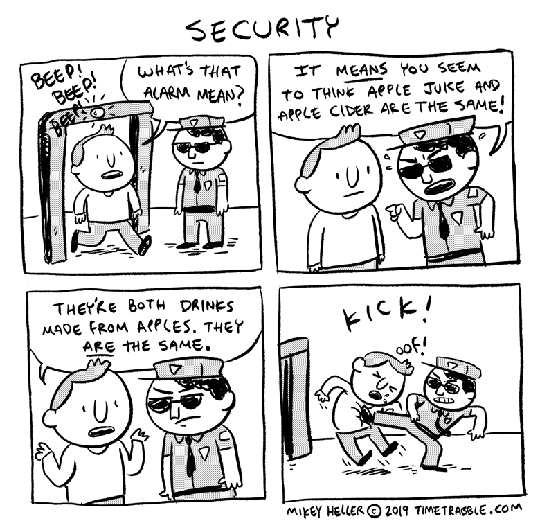 i drew a comic about going through security 