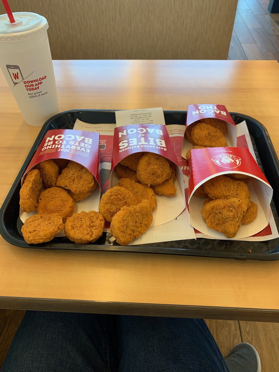 morganlarson's tweet photo. my fiancé was a little excited about @Wendys spicy nuggets coming back.. https://t.co/geG70phECm