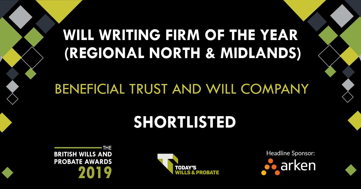 So we are pleased to announce we have been #shortlisted for Will Writing Firm of the Year (North &amp; Midlands) in the 2019 British Wills and Probate Awards <a href="/TWProbate/">Today's Wills & Probate</a> 
Thank you to our members, clients and partners for their support!
#awards #wills #probate