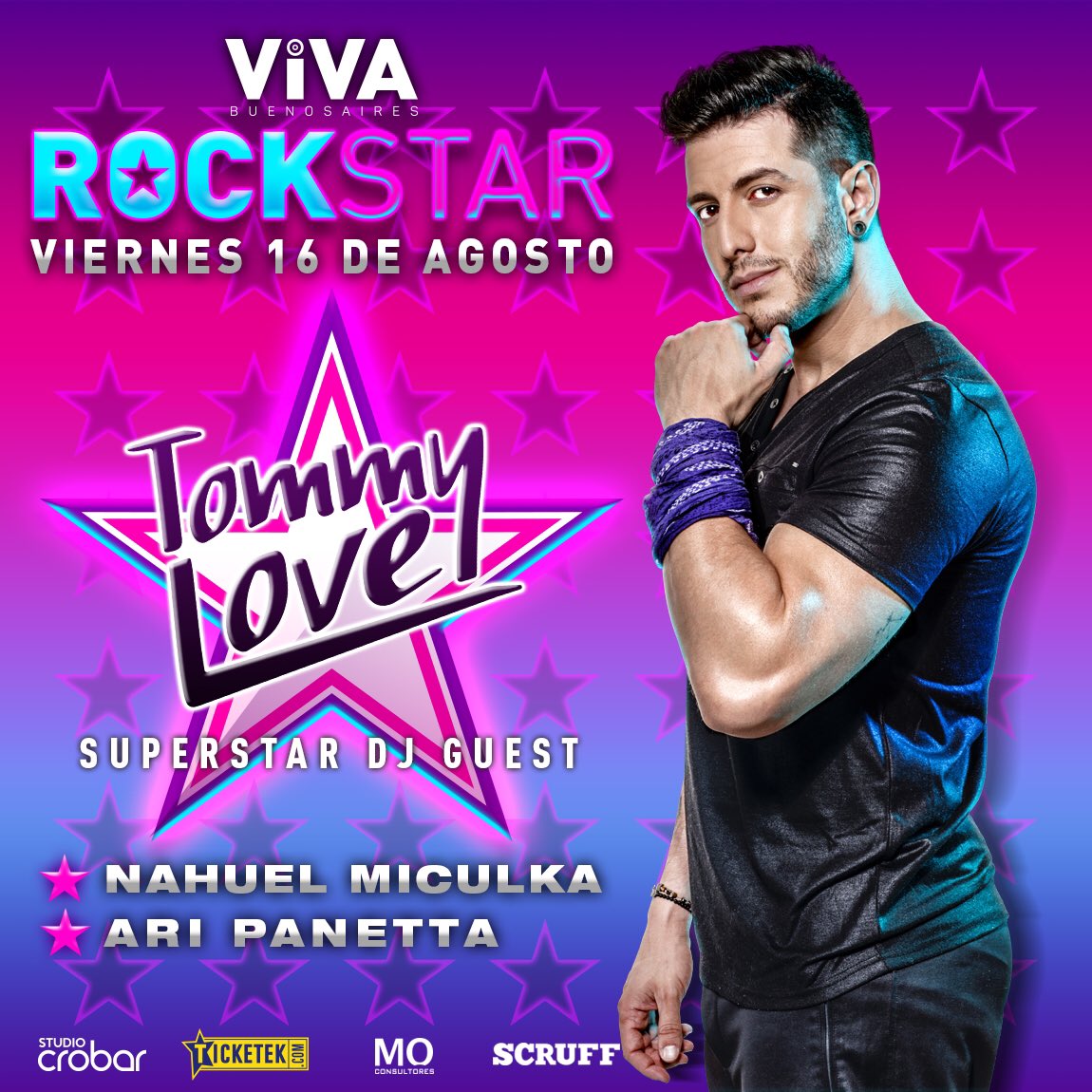 BAGfest's tweet photo. Todo listo para recibir en la cabina de VIVA a Tommy Love, el dj brasilero que es referencia en todo el mundo. 
El viernes 16 de agosto en Studio Crobar con una cabina de lujo, mas toda una puesta en escena, que como siempre te va a deslumbrar.
🎟Tickets-> https://t.co/RjLxBxHK2i https://t.co/eUK1ZtA5cw