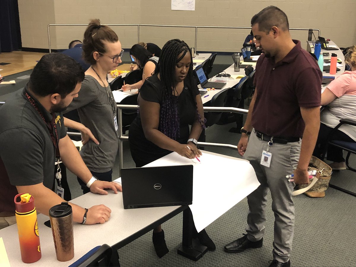 mrshjohnston's tweet photo. Great day with @DysartUSD Teaching and Learning Specialists, Administrators, And GTIAs. Experiencing a @DefinedSTEM authentic learning experience, designing a backpack  #wearedysart #dysartlearns https://t.co/GqCOmv0xR6