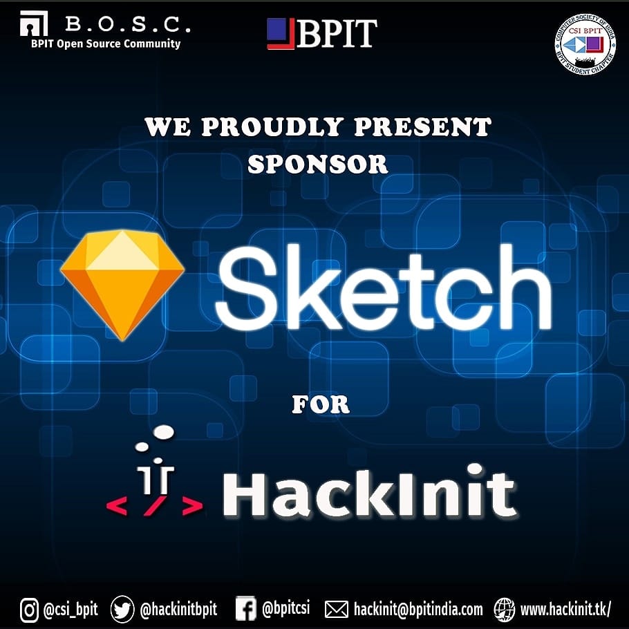 hackinitbpit's tweet photo. It is an honourable moment to announce sketch as our esteemed sponsor.
Over one million designers — from freelancers to some of the largest companies in the world — use Sketch to transform their ideas into incredible products, every day.
@sketch #bpit #HackInit #bosc #csibpit https://t.co/EeoMoT3mvE