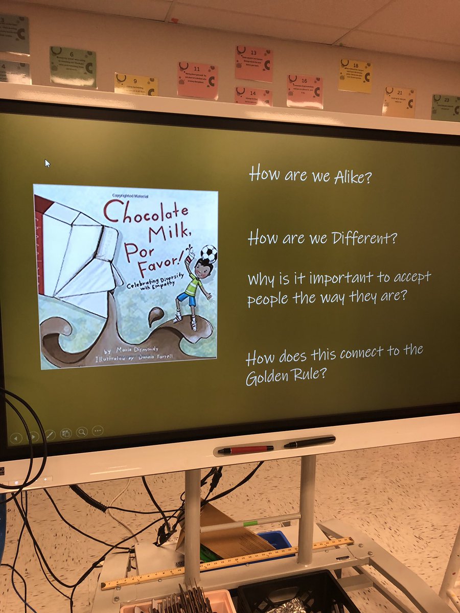 SCEPratt's tweet image. Today we read “Chocolate Milk, Por Favor”, and discussed how we are alike and different! #scesoars #collaborativediscussion
