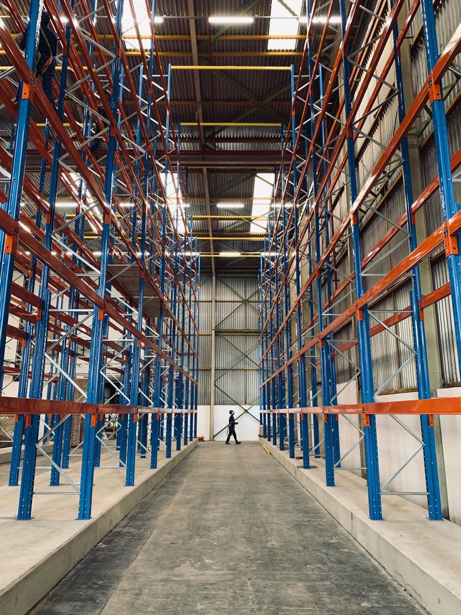 MorgancoatSA's tweet photo. New racking system waiting for stock! #MorgancoatSA https://t.co/osLgu2I42n