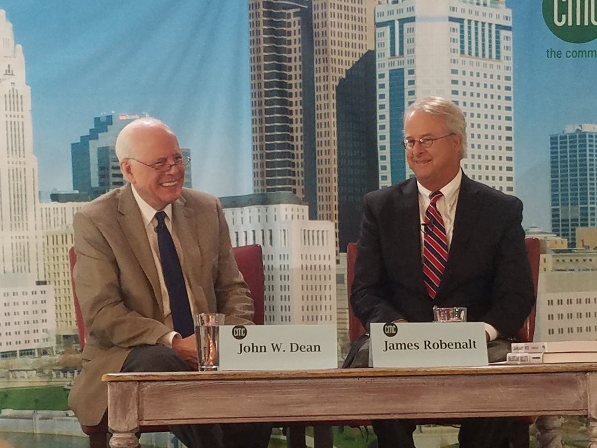 OSBA's tweet photo. Thank you to @JohnWDean and @JimRobenalt who joined us in Cleveland yesterday @CleMetroBar and today via live webcast and in-person at OSBA Headquarters and @cbusmetroclub with OSBA Moyer Legacy Committee Chairman, Steve Stover.

👏👏👏 #OSBAExclusive #Watergate #MuellerReport https://t.co/JeLC2sx7ky