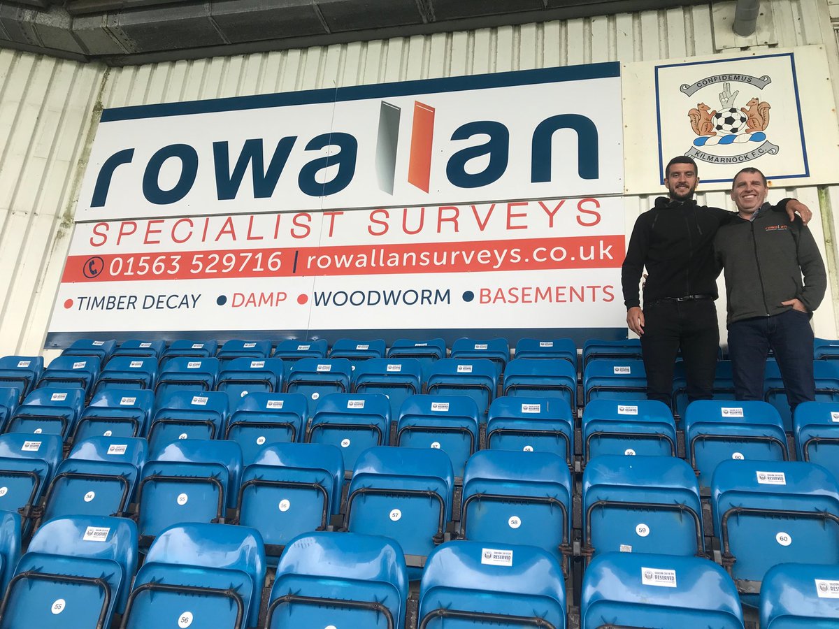 ray_montgomerie's tweet photo. Supporting @KilmarnockFC for yet another season #rowallan specialist surveys. A big thank you Michael from our club captain @gary_dicker and us all @KilmarnockFC 👏⚽️🔵🤞 https://t.co/m2pfCFVqRw