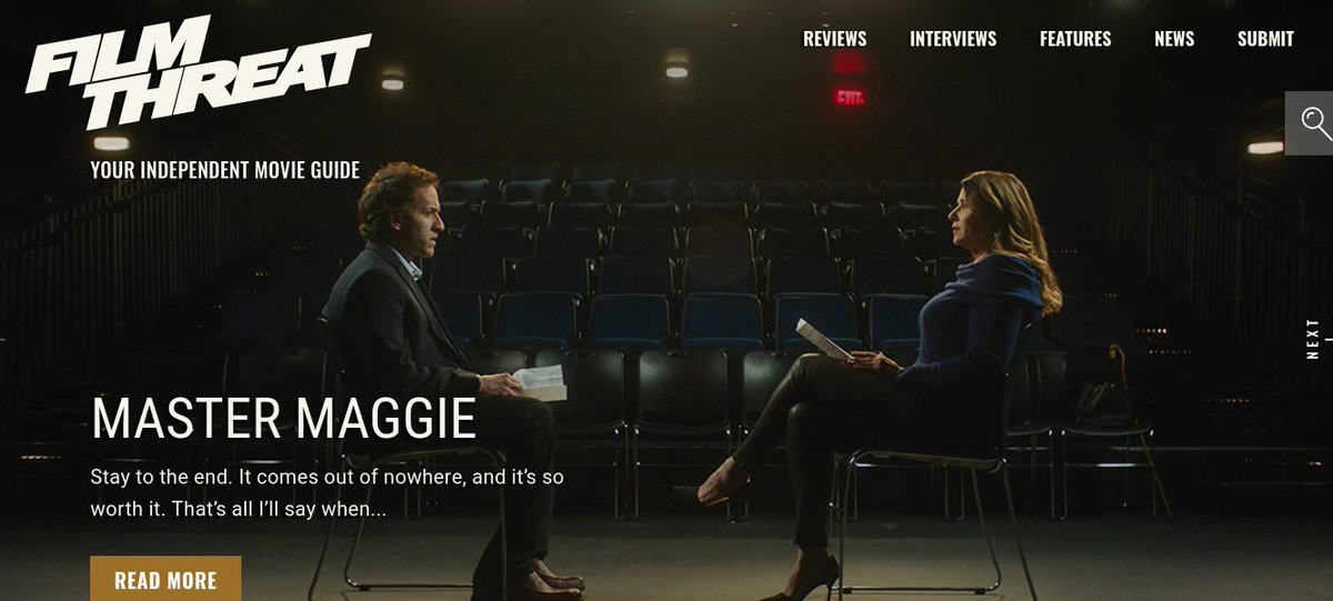 FilmThreat's tweet image. “…Graham pleads with Maggie to help him with an important audition for a role on Law &amp;amp; Order.” Alan Ng asks that we stay seated through all of the @HollyShorts film Master Maggie.
filmthreat.com/reviews/master… #HSFF19 #HollyShorts #FilmThreatHollyShorts