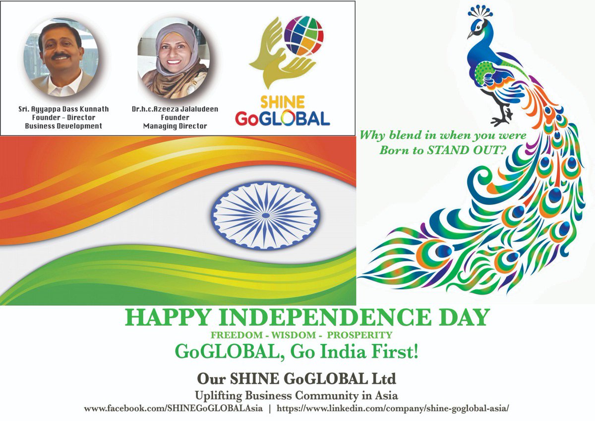 shine_goglobal's tweet photo. Happy Independence Day Wishes
JAIHIND https://t.co/HAy50vIjzH