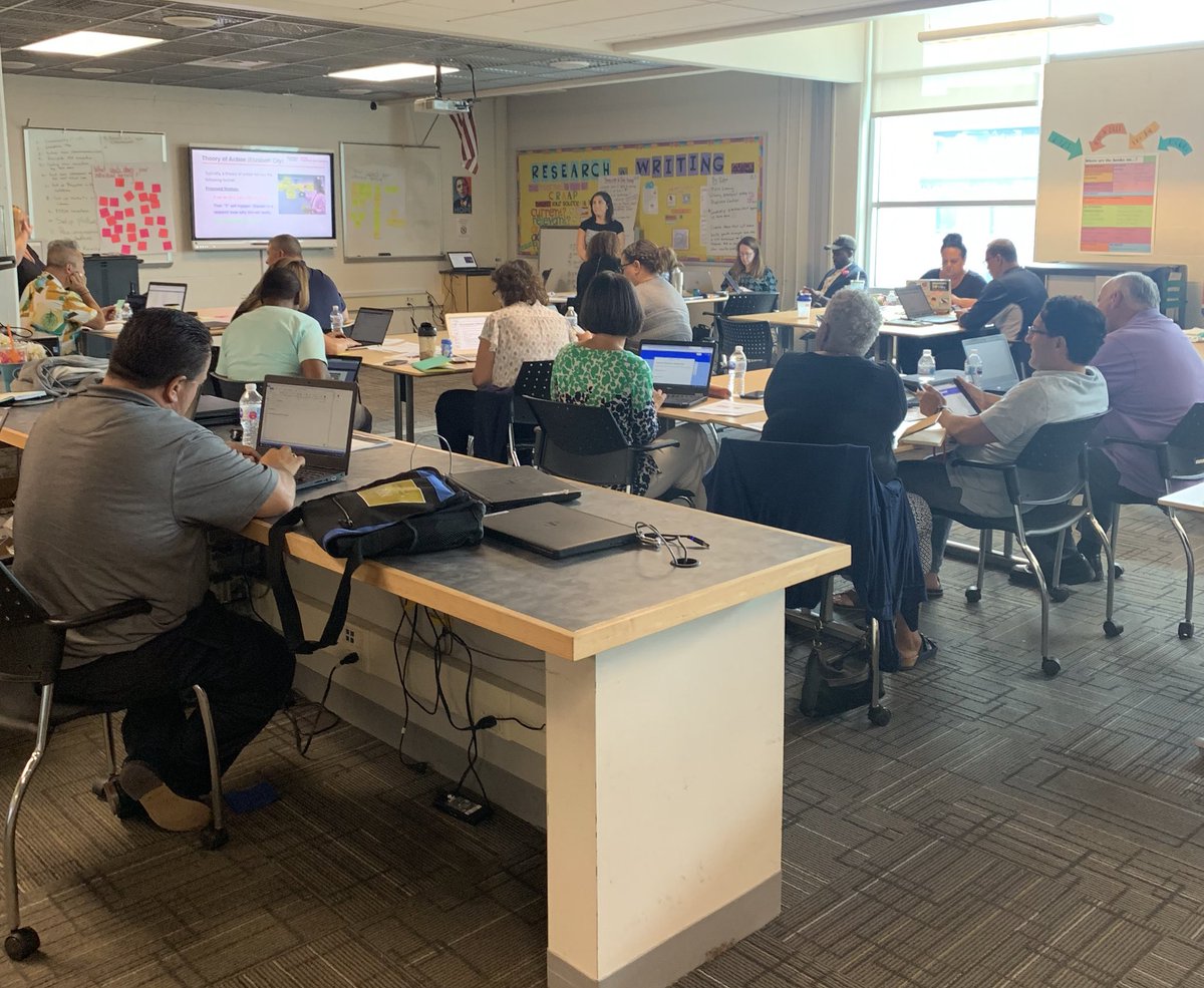 Our high school principals are in a workshop to continue their work in instructional rounds, concentrating today on theory of action - all in support of schools’ improvement plans. #ppsdproud #alwayslearning