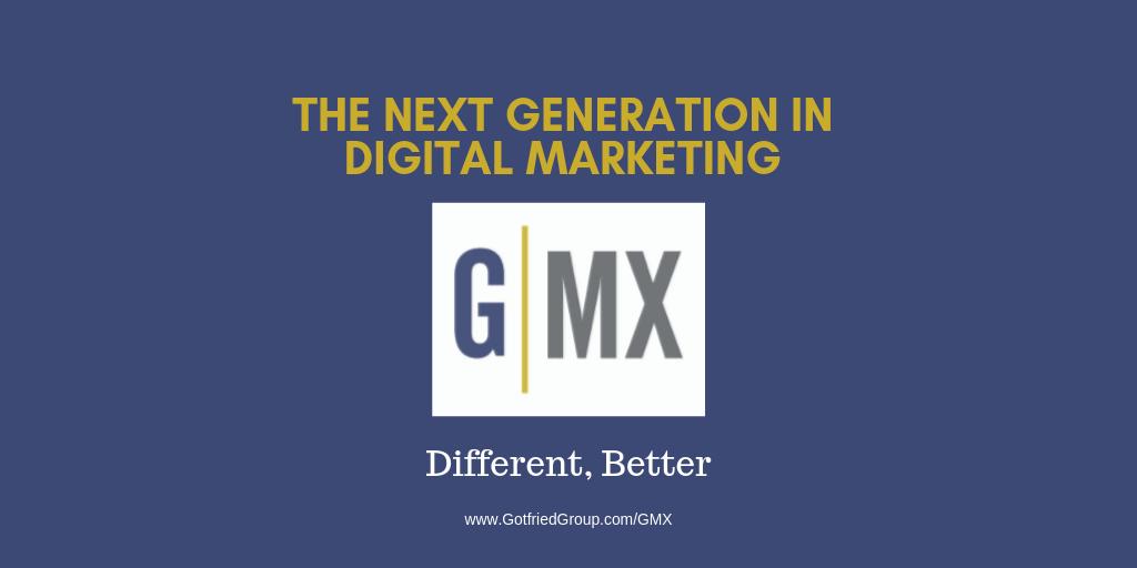 GotfriedGroup's tweet photo. The Gotfried Group proudly announces the launch of G/MX, the next generation in #digitalmarketing. Not your traditional digital marketing service. It is different, better. See for yourself.

https://t.co/W3HuiWx0Nb https://t.co/uxFJSNzEdI