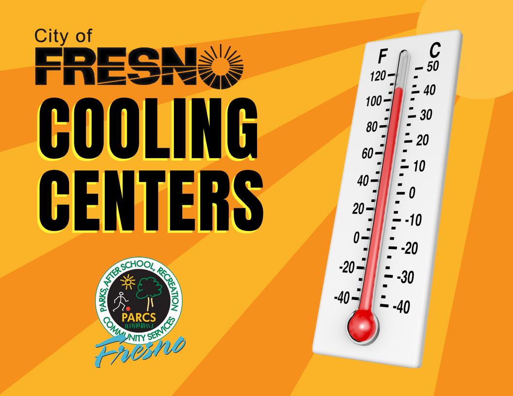The <a href="/NWSHanford/">NWS Hanford</a> is forecasting temperatures at, or above, 105°F in Fresno this week. @FresnoPARCS cooling centers will open from 12p – 8p at Ted C. Wills, Frank H. Ball, Mosqueda &amp; Pinedale Community Centers until further notice. Visit fresno.gov/parks/cooling-… for more information