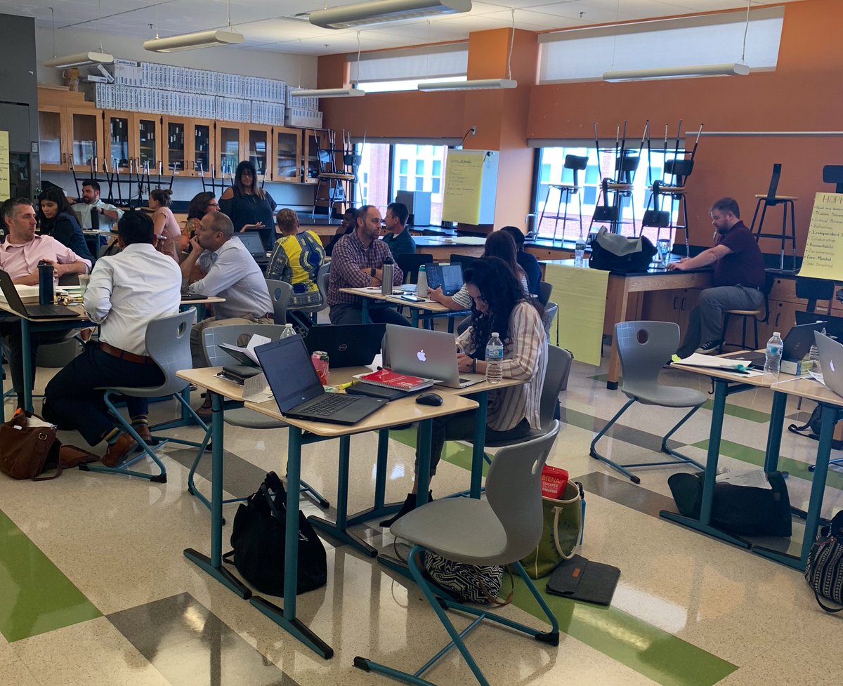 Middle school principals and vice principals are in a training about classroom walk-throughs and how to capture and analyze data from them! They’re sharing best practices and collaborating to create agendas for the upcoming school year. #ppsdproud