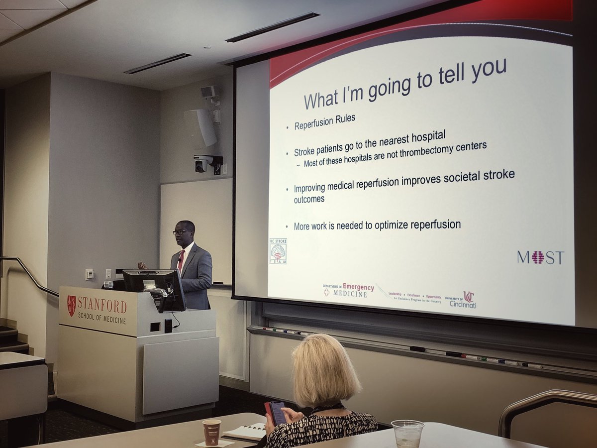 alvarezzzy's tweet image. Reunited🌲

@StanfordEMED chair, Dr. Andra @Blomkalns welcomes her former resident when she was a PD, Dr. Opeolu Adeoye from @TamingtheSRU/#CincyEM, now VC of #EMResearch.

This is what pride looks like. 

#EMConf #GrandRounds 
#mentorshipmatters
#whatwedoreallymatters
