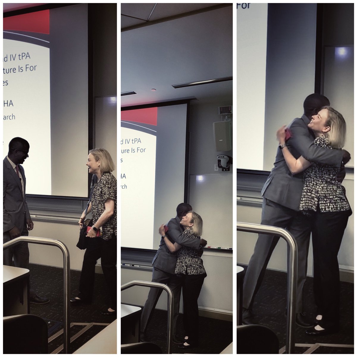alvarezzzy's tweet image. Reunited🌲

@StanfordEMED chair, Dr. Andra @Blomkalns welcomes her former resident when she was a PD, Dr. Opeolu Adeoye from @TamingtheSRU/#CincyEM, now VC of #EMResearch.

This is what pride looks like. 

#EMConf #GrandRounds 
#mentorshipmatters
#whatwedoreallymatters