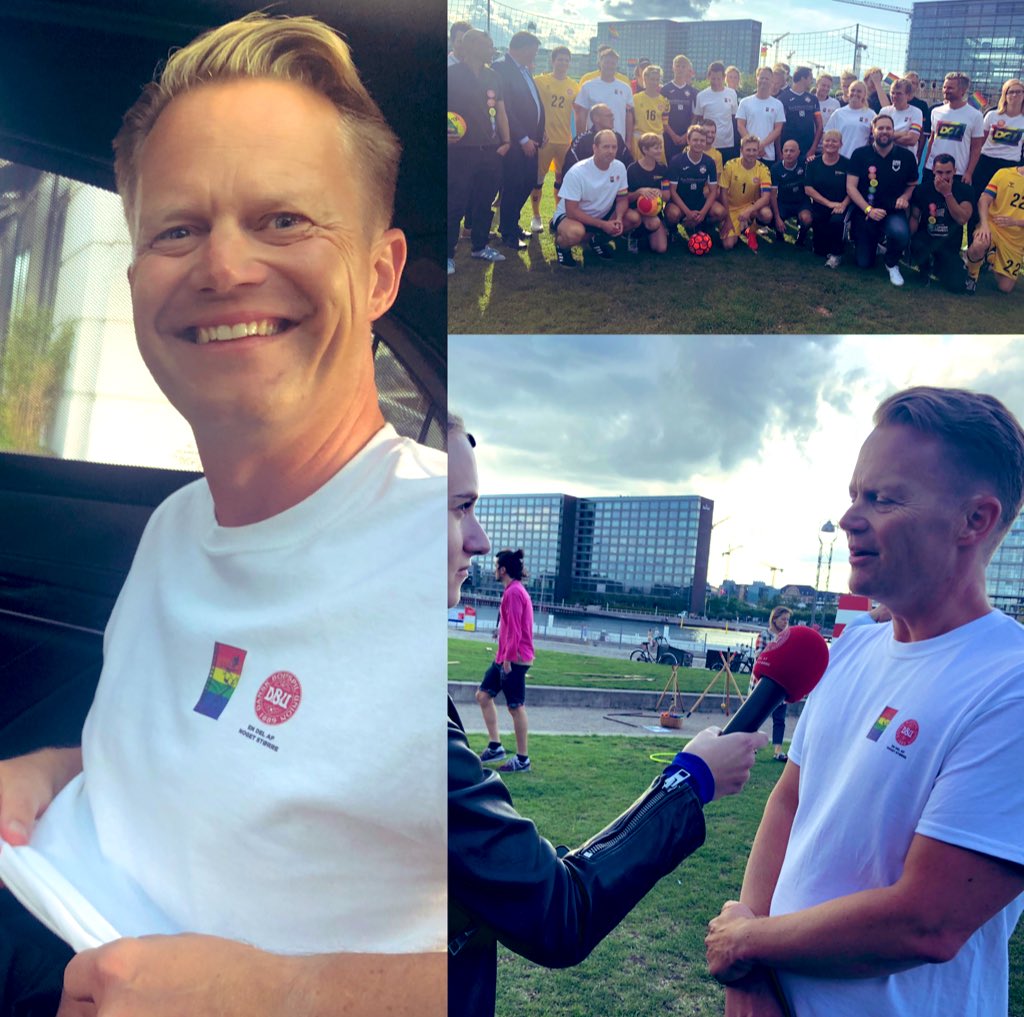 ⚽️🌈 Tak for kampen! Pridecup i dag med flere ex-topspillere fra <a href="/Spillerforening/">Spillerforeningen</a>

Regeringen tager kampen mod homofobi i fodbold og anden sport meget seriøst. Både i Danmark - og internationalt! 
#cphpride #FodboldForAlle <a href="/DBUfodbold/">DBU - En Del Af Noget Større</a> <a href="/DIFidraet/">DIF - Bevæger Danmark</a> <a href="/amnestydk/">Amnesty International Danmark</a> @menneskeret <a href="/PanIdraet/">Pan Idræt</a>