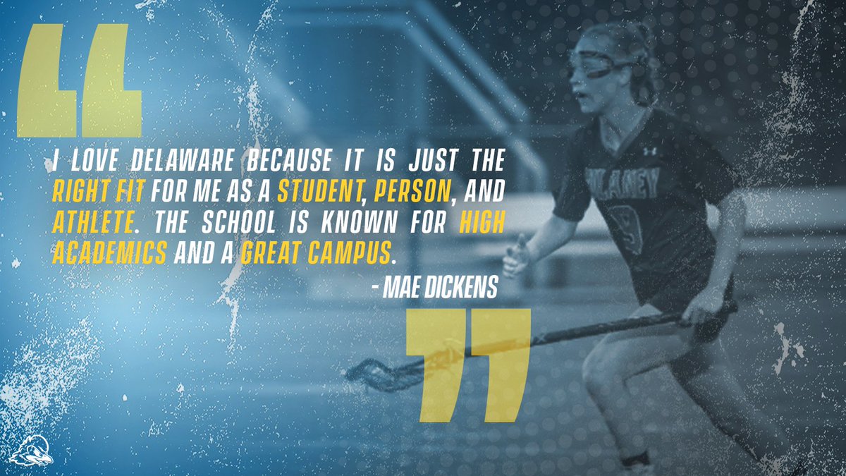 DelawareWLAX's tweet photo. You're going to get a high quality education at @UDelaware and Mae is ready for that. #FreshHens #BlueHens https://t.co/sCv13NtHPg