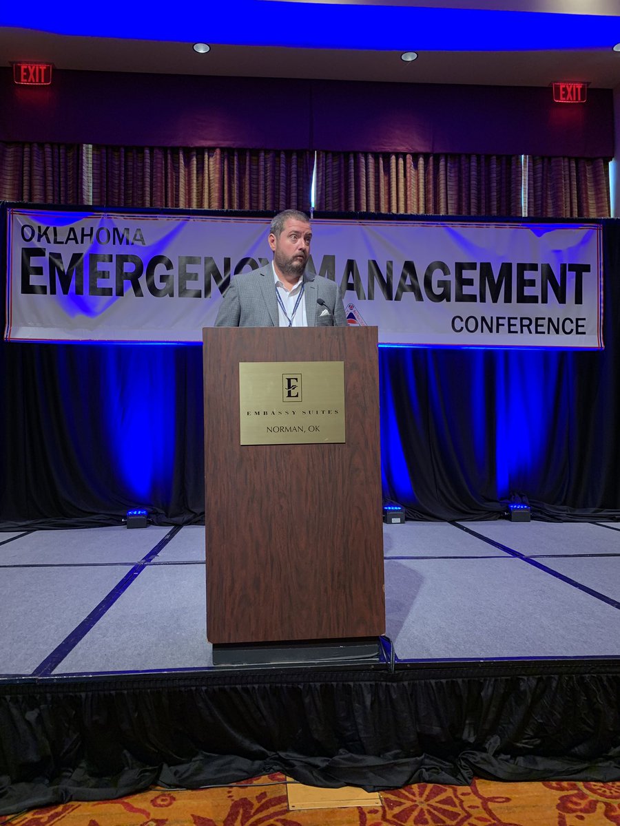 okem's tweet photo. Dr. David Williams with @usacetulsa explains how a combination of rain &amp; reservoir construction contributed to the flooding earlier this year #okwx #emconok https://t.co/pnbIsf0a5P