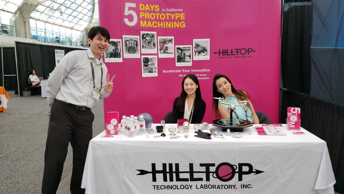 .<a href="/Hilltop_Tec_Lab/">HILLTOP Tec. Lab.</a> makes beautiful machined parts in anodized pink color to overturn the traditional monotone image of machine shops. Another cool company exhibiting at @SPIEevents #SPIEOpticsPhotonics #Pink #machine #factory