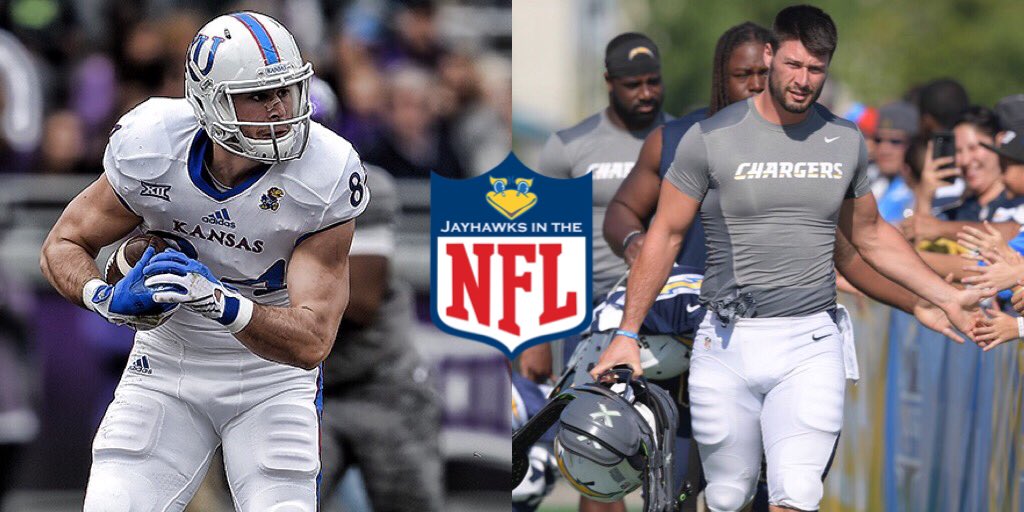 NFL_Jayhawks's tweet photo. Former Jayhawk tight end Ben Johnson has signed with the Chargers! https://t.co/dVKqTqlJp8