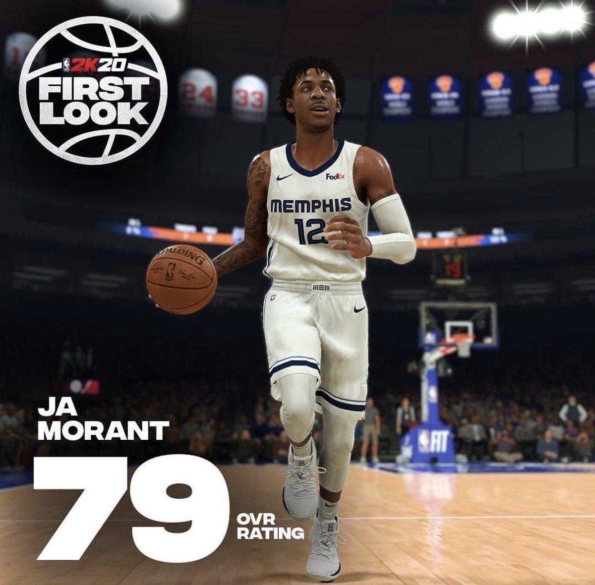 LegionHoops's tweet photo. Ja Morant receives a 79 OVR in NBA2K20. https://t.co/BbP3GjbOwR