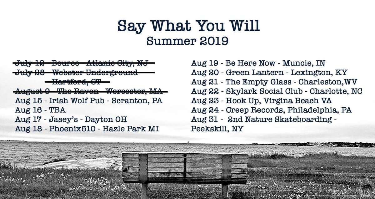 swyw_band's tweet photo. Tomorrow we start our tour out in Scranton! We can’t wait to see some familiar faces out there! 🤘🤘#poppunk #ctpoppunk #livemusic #swyw #tour #diymusician https://t.co/Ekigh4XqxP