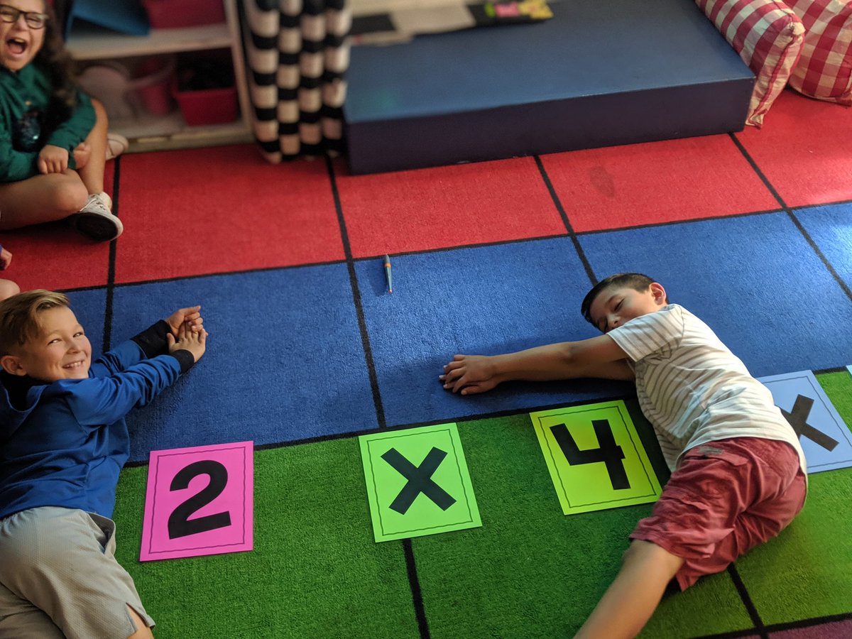MrsSharrock's tweet photo. Learning about the associative property of multiplication #tbirdfam https://t.co/yCIgozBtYf