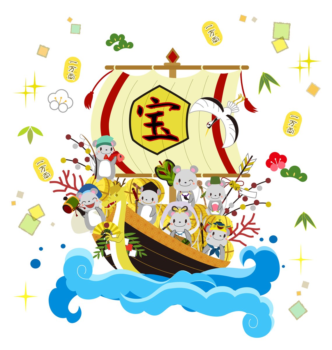 100 七福神 イラスト かっこいい