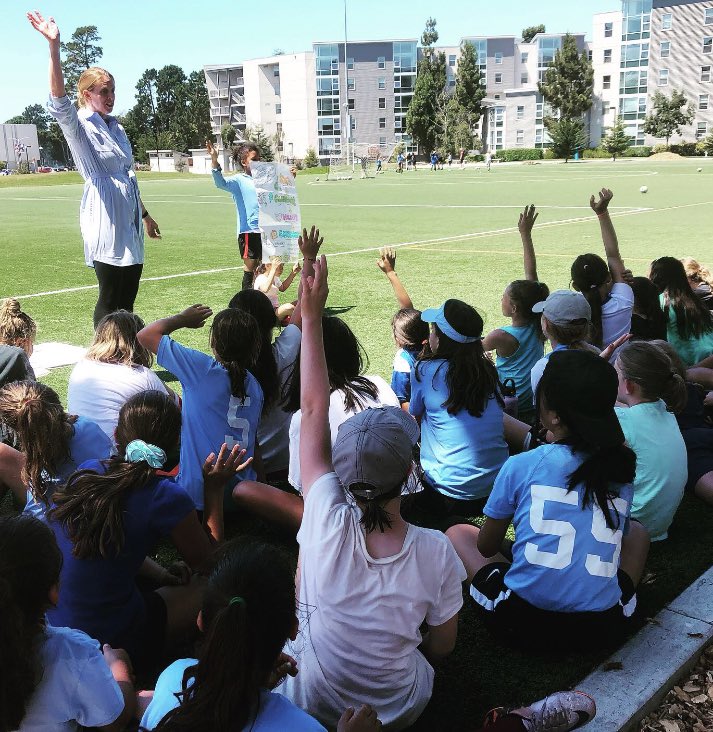 FairPlay4Girls's tweet photo. @fairplay4girls training the 💫amazing💫 soccer camp girls of @girlsleadinggirls about their rights to gender equity in school &amp; park + rec sports @sfstate today. #titleix #ab2404 #fairplayact #girlsleadinggirls ⚽️🖐 🥅 👧🏿 msg @fairplay4girls to learn about training opps! https://t.co/kvr0ZImbMf