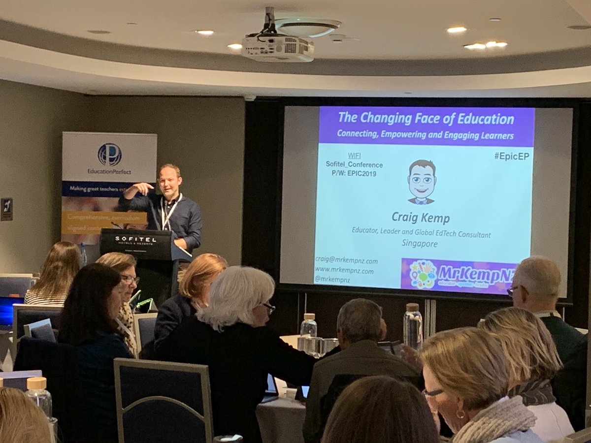 hollis_k_'s tweet photo. The one & only Tim Vaughan kicking off the @educationperf EPIC event in Sydney today! #EPICEP #aussieED https://t.co/5c50Adhnat