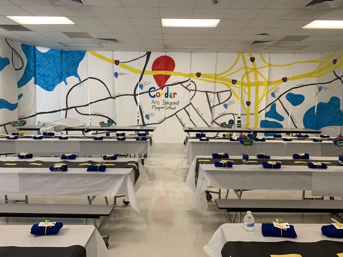 ConderStars's tweet photo. Room transformation was a hit at our welcome back session this morning @ConderStars! Special thanks to @RegiStrick @nixiemiller1 @WillieAP34 @PaulaChina1 @TammerRoberts @shayes330 for making this vision come to life! #conderispremier #PremierStartsHere https://t.co/KbSI2v3Hy9