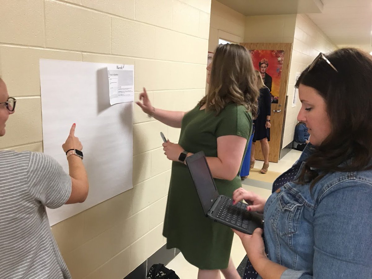 GJorgensenHCESC's tweet photo. K-3 Mt Healthy Math Teachers reflecting on their practice while analyzing the rigor of released test items @MtHealthySchool @Mission64u @urbanesc @HamiltonCoESC https://t.co/G99eZ66WWY