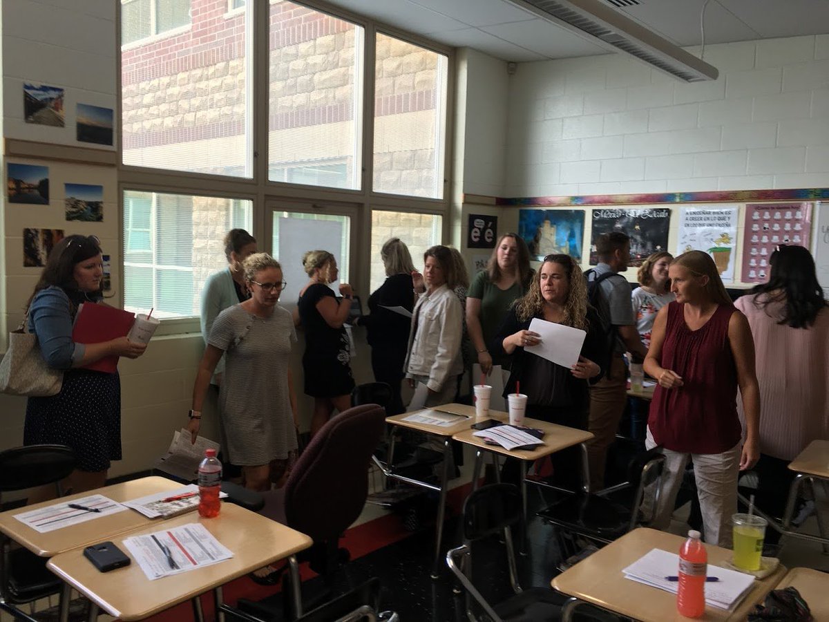 GJorgensenHCESC's tweet photo. K-3 Mt Healthy Math Teachers reflecting on their practice while analyzing the rigor of released test items @MtHealthySchool @Mission64u @urbanesc @HamiltonCoESC https://t.co/G99eZ66WWY