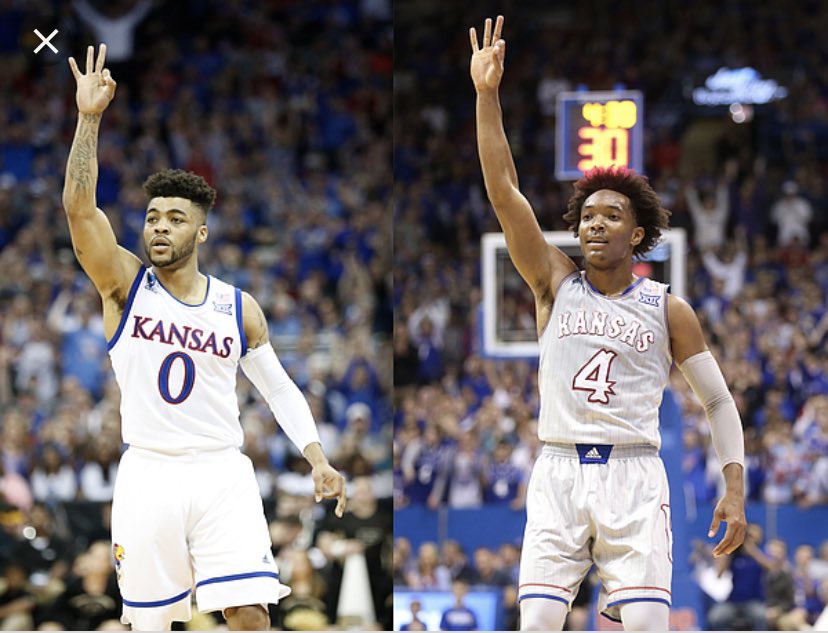 GaQMcK1's tweet photo. #AG2G Truly Blessed &amp; Honored 🙏🏾 ‼️To Receive An Basketball ⭕️ffer From Kansas University... I WILL HAVE THE CHANCE TO PLAY BOTH SPORTS🏀🏈#RockChalk🔵🔴 @coachbarber @CoachTownsend https://t.co/2LPwf1zwci
