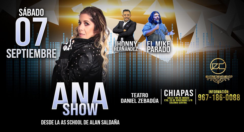 anashowmty's tweet photo. Raza de #Chiapas este próximo 07 de septiembre estaré presentándome en el TEATRO DANIEL ZEBADÚA.

#EmpoderadaTour

Informes: 967-186-0088 https://t.co/5MIPcqMkjI