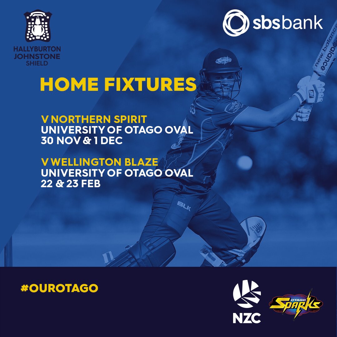 Summer is close, which means it’s cricket season 🙌! We are excited to share our home fixtures with you for the upcoming 2019-20 season 🏏 #OurOtago #cricketnation #supersmash #fordtrophy #plunketshield #hallyburtonjohnstoneshield