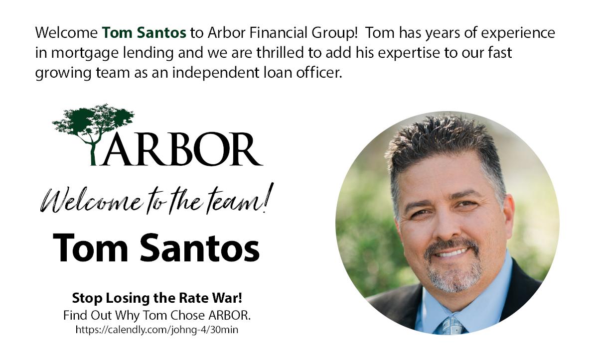 ArborFG's tweet photo. Excited to welcome Tom Santos to the Arbor Family! https://t.co/mLLgtu6UB8