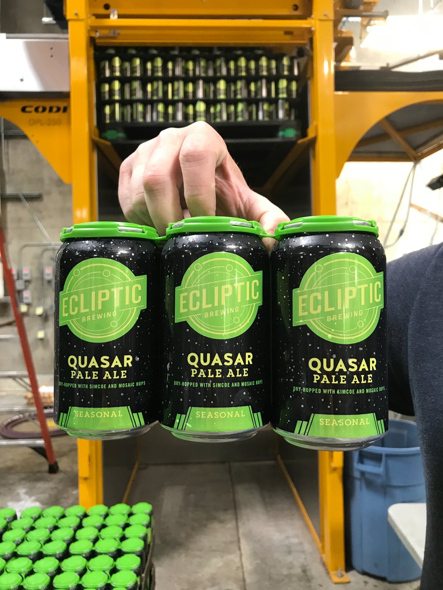 EclipticBrewing's tweet photo. Look who's back....Quasar Pale Ale! ⁠
⁠
Keep an eye out on grocery shelves and on draft for our latest seasonal release 💚 https://t.co/6hv3P6zQbK