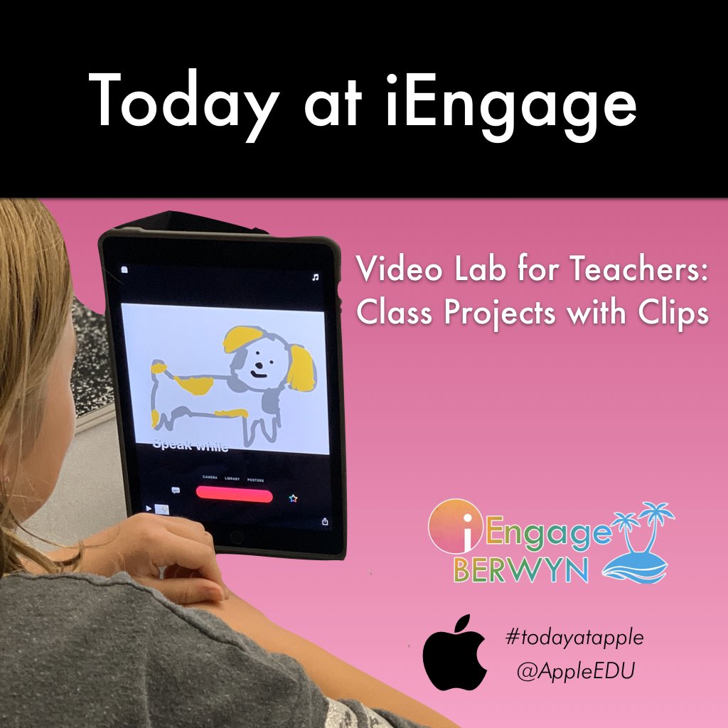 SESSION HIGHLIGHT:
Video Lab for Teachers: Class Projects with Clips 🎥

#iEngageBerwyn #TodayatApple