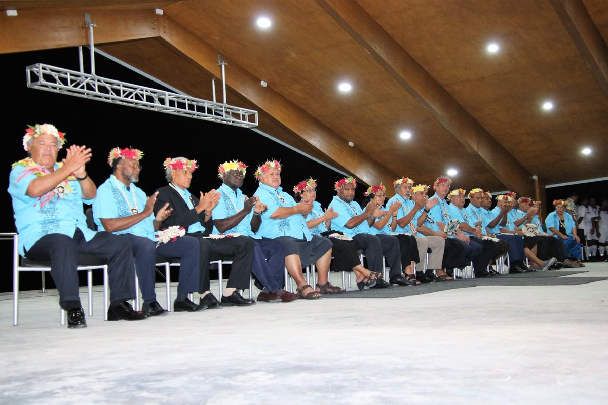 TechlamNz's tweet photo. #techlamglulam looking sharp at the new stage for the 2019 Pacific Islands Forum Leaders Meeting in Funafuti, Tuvalu. An excellent result with extremely tight timeframes by TCS and Techlam NZ. #glulam #techlamnz https://t.co/sAn1gDKmem