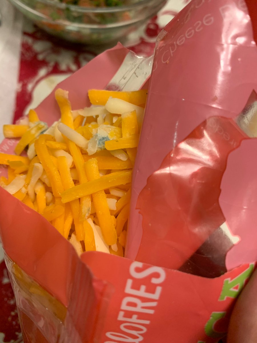 aroraadam's tweet photo. @HelloFresh To all hellofresh subscribers: Please inspect your raw ingredients before cooking. We discovered mold in our cheese packet. Hellofresh does not put expiration dates on their packaging. CS offered me an $8.66 credit for this mishap. What a joke. https://t.co/nPgt3wcXrG