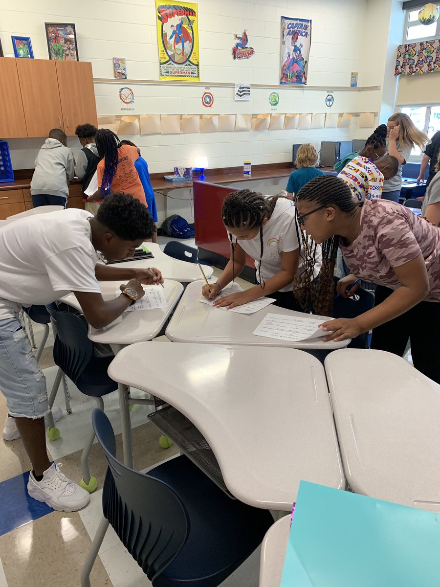 BrewerEducator's tweet photo. When multiple elementary schools come together, team building is a must. 
Today we took time to get to know our classmates and build relationships #WeAreFamily #BluesBest https://t.co/TGmqA9bcir