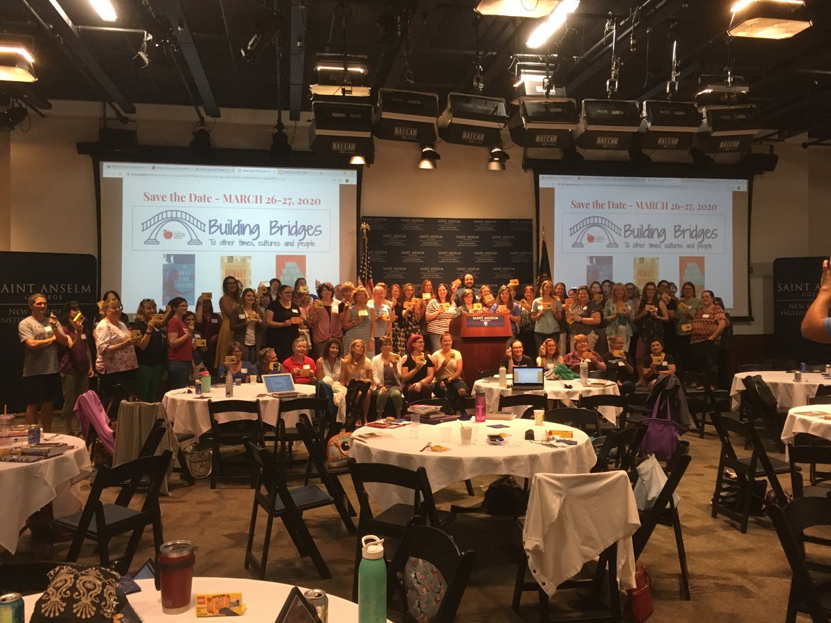 awesomlibrarian's tweet photo. Lego buddies at #LibraryCampNH! Amazing conference! Thanks to @NHSLMA, @JustineThain and @MrsTothLvsBks to all of the presenters for making this day a great day of learning and networking with school librarians and teachers throughout New Hampshire! https://t.co/mPHJiqoAlf