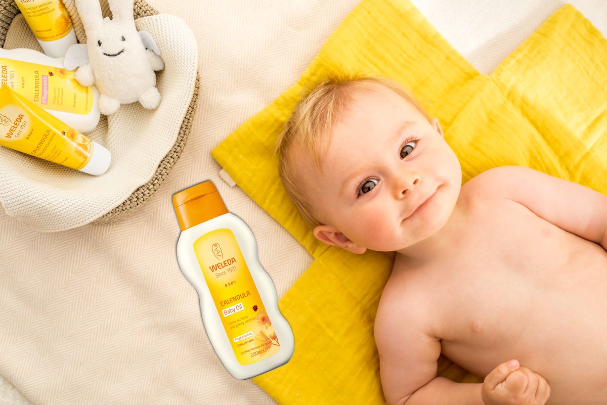 WeledaUK's tweet photo. Our vintage Calendula Baby Oil has won over 40 awards! Generations of little rosy cheeks have enjoyed Weleda’s vintage baby oil which was first introduced in 1959 and celebrates its 60th anniversary this year! #organicskincare
#plantbased #vegan #naturalbaby #newbaby #organicbaby https://t.co/OVI3Y5i2FN