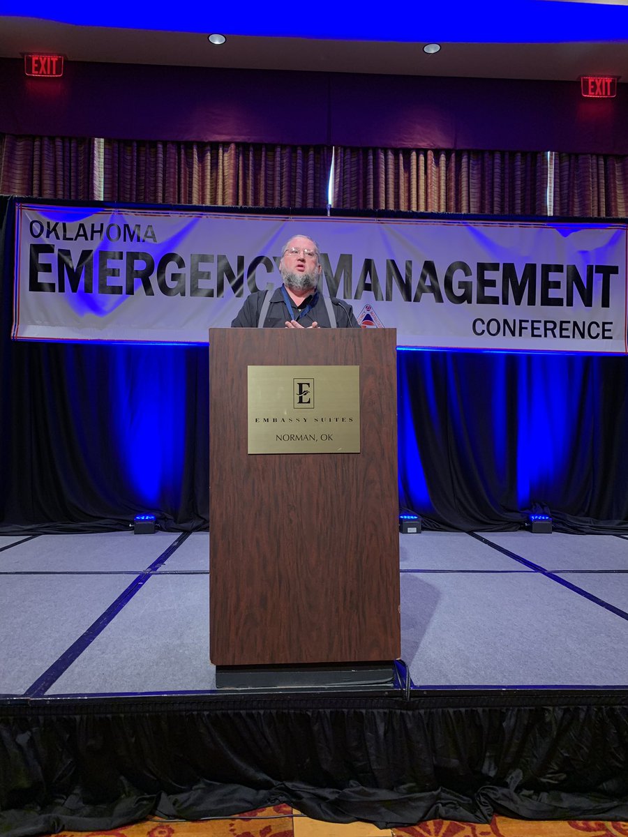 okem's tweet photo. Getting an overview of the flooding earlier this year from @maribluemom with @NWStulsa &amp; Steve Kruckenber with @NWSNorman #emconok https://t.co/zrLn7P5OY9