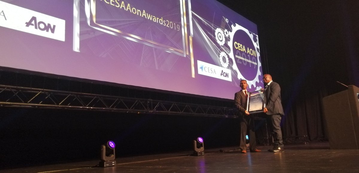 The_CESA's tweet photo. Mariswe is announced as the winner of the CESA #JobShadowInitiative Poster Competition at the #CESAAonAwards2019. The 3 runners up are @kp_rsa, @lekwaconsulting and @RHDHV_SA. Congratulations and thank you for playing your part in #UnearthingFutureEngineers https://t.co/dnujw5NVRj