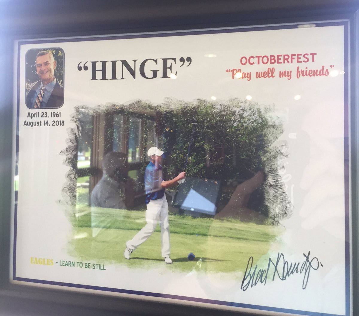 TorHillGolf's tweet photo. It’s been 1 year without our friend. He is missed dearly. Gone but never forgotten. We miss you Hinge. https://t.co/paNjPlh4gK