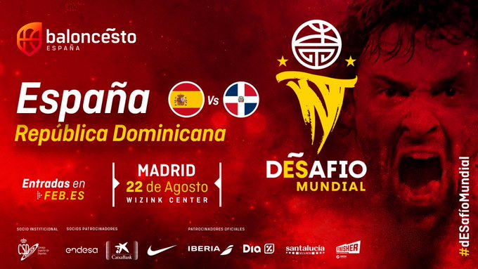 planetacb's tweet photo. Cuarto #Sorteo #dESafíoMundial | Entrada doble para ver España - Rep. Dominicana el 22 de agosto en Madrid, PARTICIPA: 
1.- Sigue @planetacb
2.- Retuitea este tuit
3.- dinos cuáles serían para ti los próximos descartes de la #SelMas 
4.- Jueves 15 a 22h. diremos el ganador https://t.co/Y5d7iZ53A3