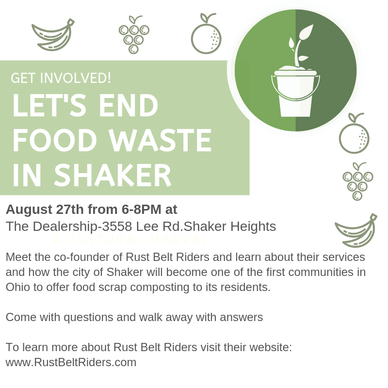 Dealership_SH's tweet photo. Food Waste + Shaker: An Info Session with Rust Belt Riders
Join us at The Dealership and learn more about @ShakerOnline and @RustBeltRiders new curbside compost pick up program. 
Aug. 27th. 6pm https://t.co/suH5agbKBU
