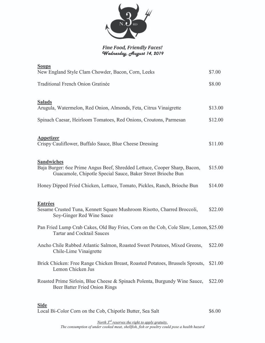 North3rd's tweet image. Wednesday Specials! Come watch the @Phillies go for 2 in a row against our old friend, Cole Hamels. Also a big welcome back to our old skipper, Charlie Manuel. This team needs all the help they can get! Playoffs? Let's hope so! Come on boys! #WorldSeries or #Bust! #baseballbar