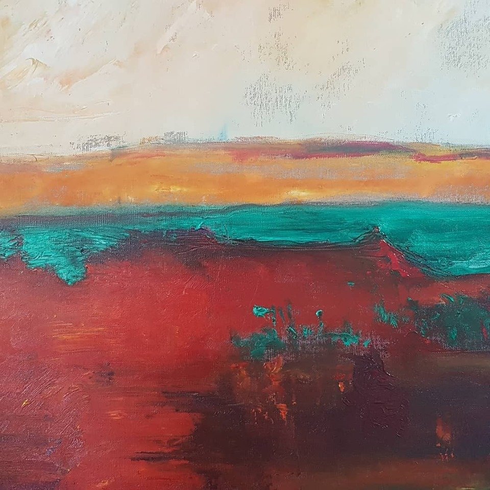 KateBellArt's tweet photo. Geography of the Lands, work in progress, oil on linen, 100 cm x 100 cm, close ups, parts of painting. #abstractingthelandscape #geography #geology #layers #colour #emergingartist #celfcymru @elysiumgallery @VWatkinspoet @Welsh_art @Arts_Wales_ @CoastalHousing https://t.co/uDPe8LRDyj